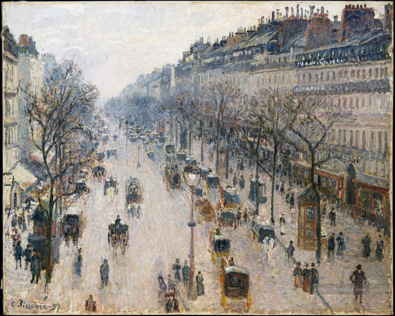 Boulevard Montmartre Wintermorgen 1897 Camille Pissarro Ölgemälde